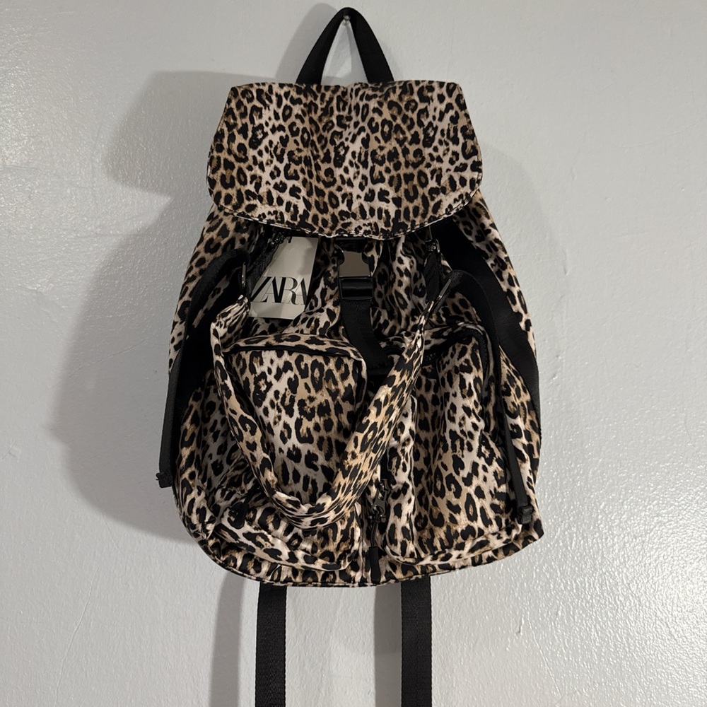 Leopard Print Zara Backpack
